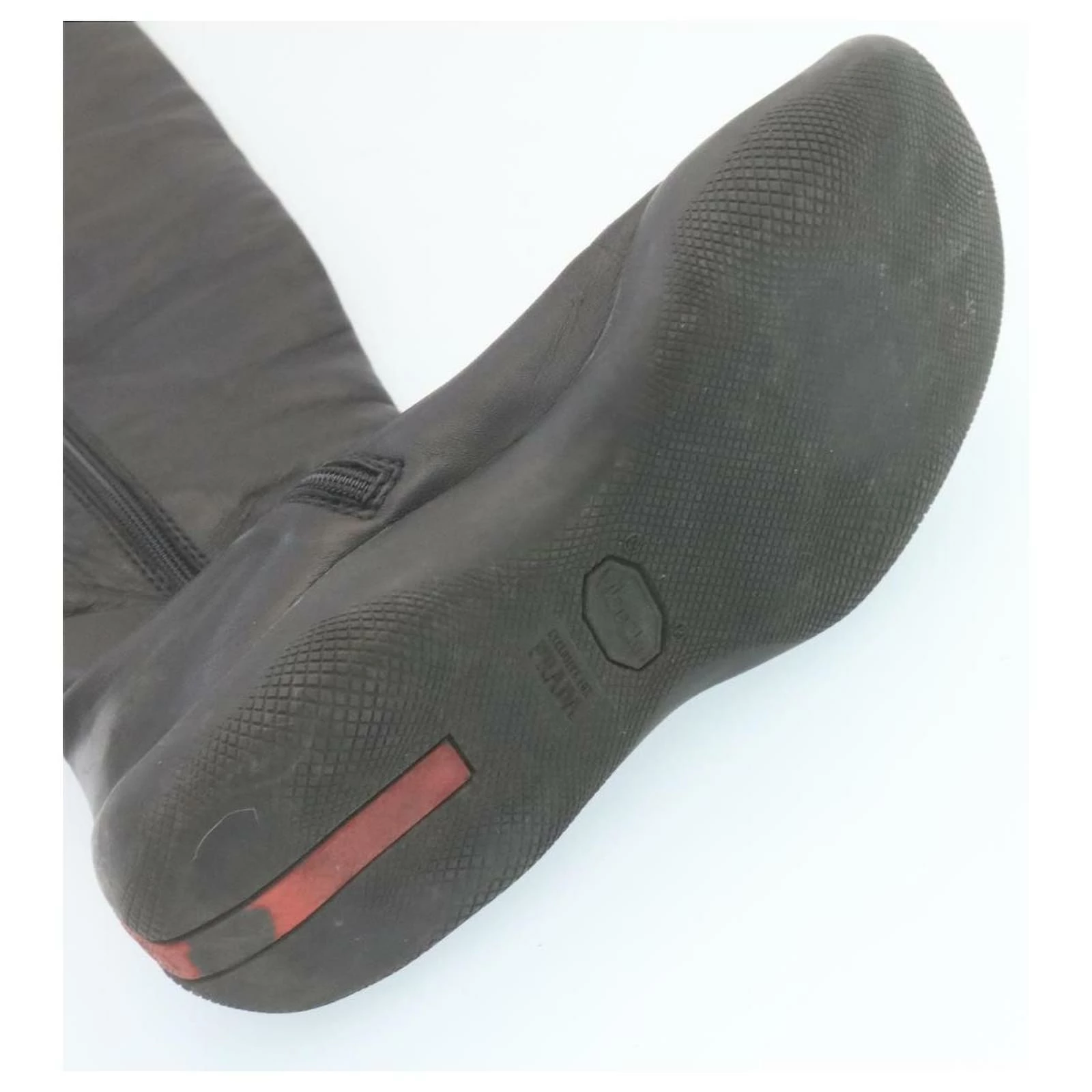 PRADA Sports Leather Long Boots Black Auth 28082 5 PRADA Sports Leather Long Boots Black Auth 28082 - Image 5