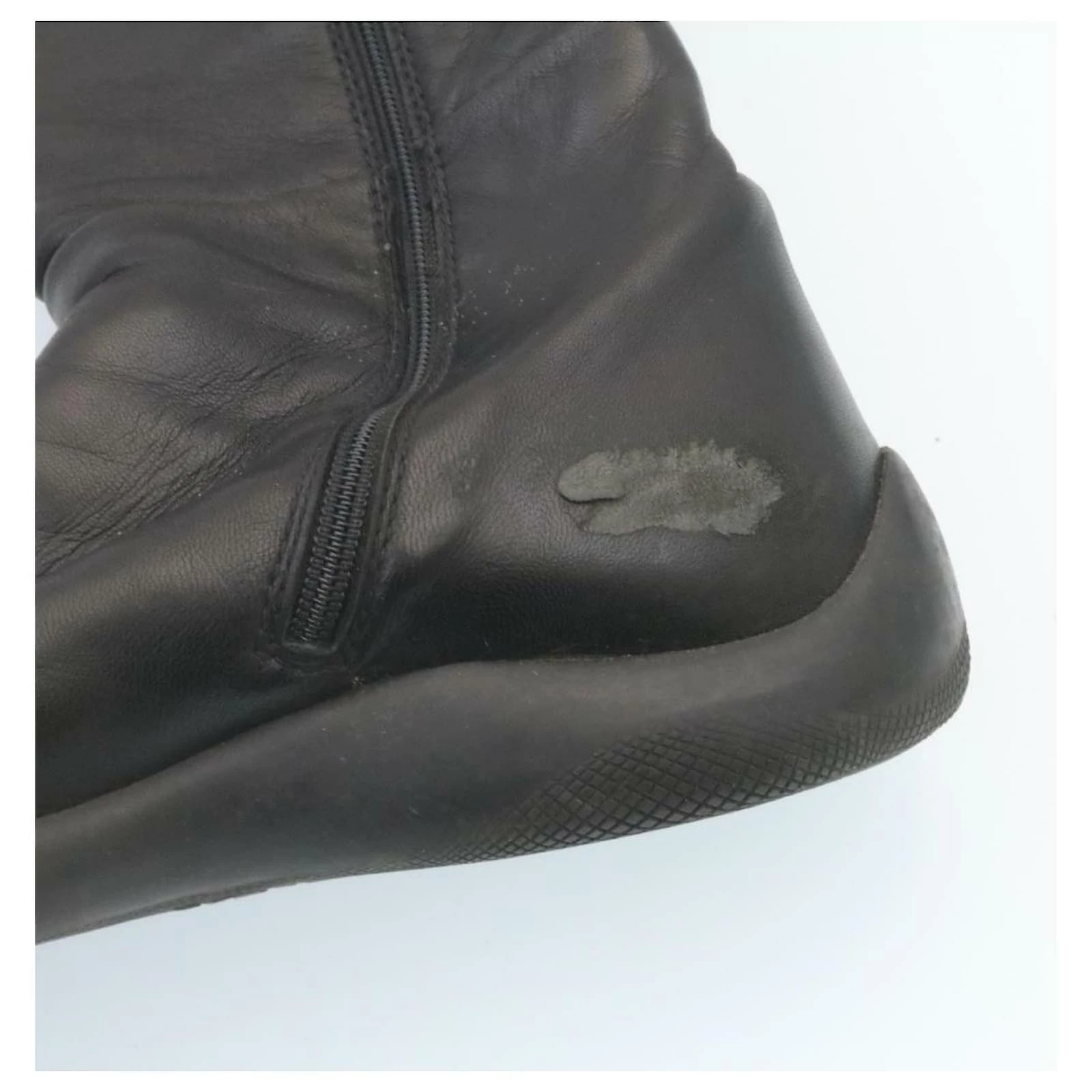 PRADA Sports Leather Long Boots Black Auth 28082 7 PRADA Sports Leather Long Boots Black Auth 28082 - Image 7