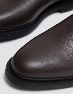 BOSS Orange Larry Mens Grained Leather Chelsea Boots -winter shoes Sales 2023 54570569 Zoom