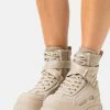Buffalo Vegan Aspha- Lace-Up Ankle Boots - Beige