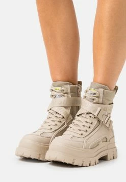 Buffalo Vegan Aspha- Lace-Up Ankle Boots - Beige