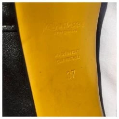 Yves Saint Laurent Trip Too Ankle Boots Black Leather Golden Lining And Soles -winter shoes Sales 2023 559854 5