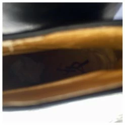 Yves Saint Laurent Trip Too Ankle Boots Black Leather Golden Lining And Soles -winter shoes Sales 2023 559854 7