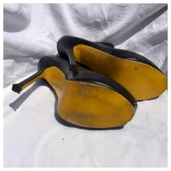 Yves Saint Laurent Trip Too Ankle Boots Black Leather Golden Lining And Soles -winter shoes Sales 2023 559854 8