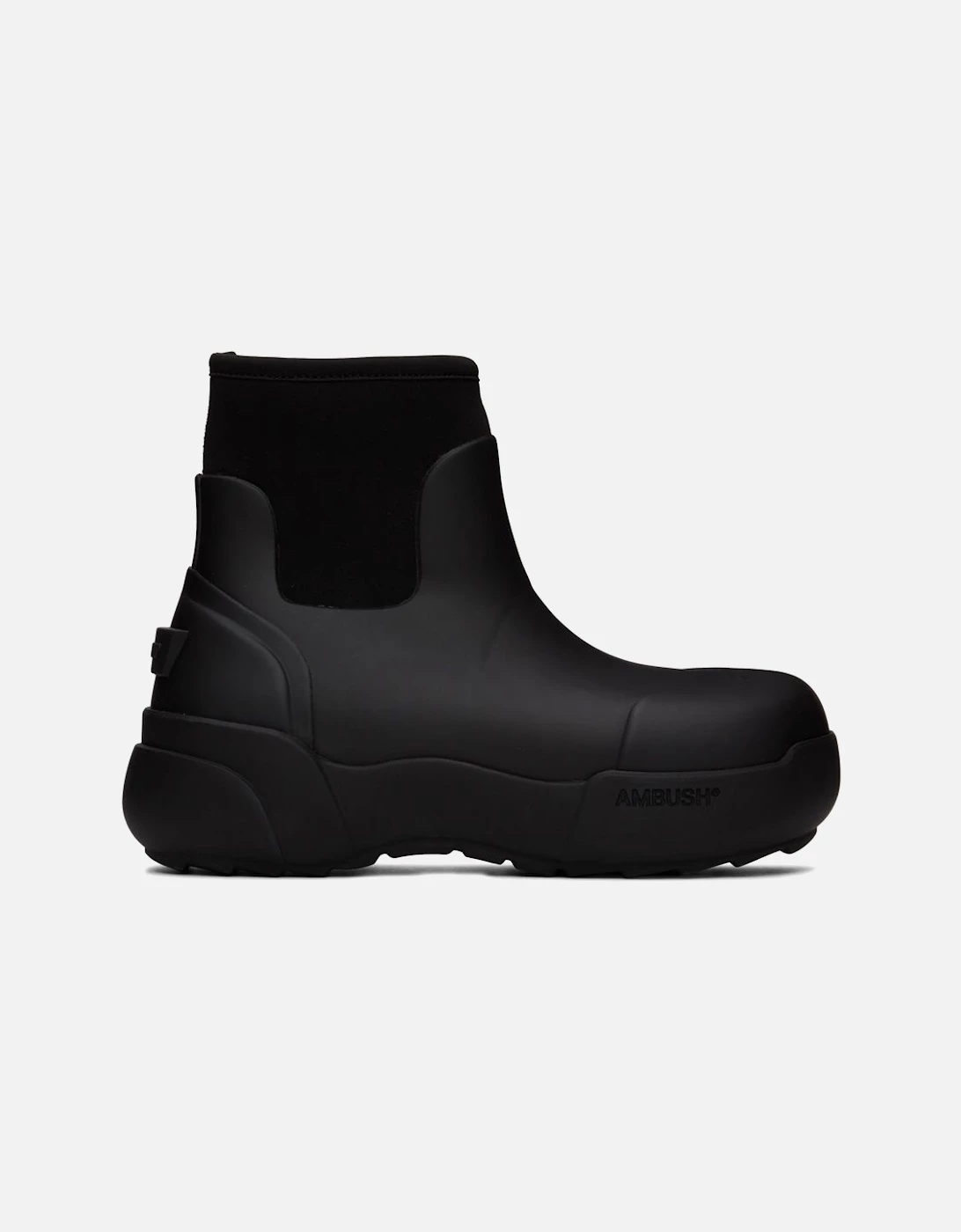 AMBUSH Black Rubber Chelsea Boots 1 AMBUSH Black Rubber Chelsea Boots
