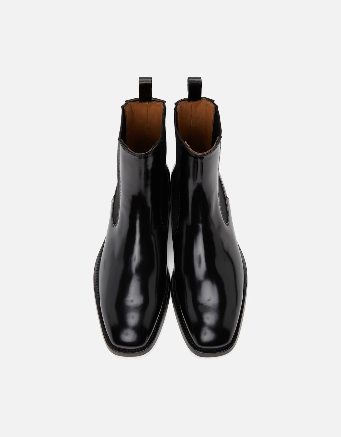 Versace Black Polished Chelsea Boots 5 Versace Black Polished Chelsea Boots - Image 5
