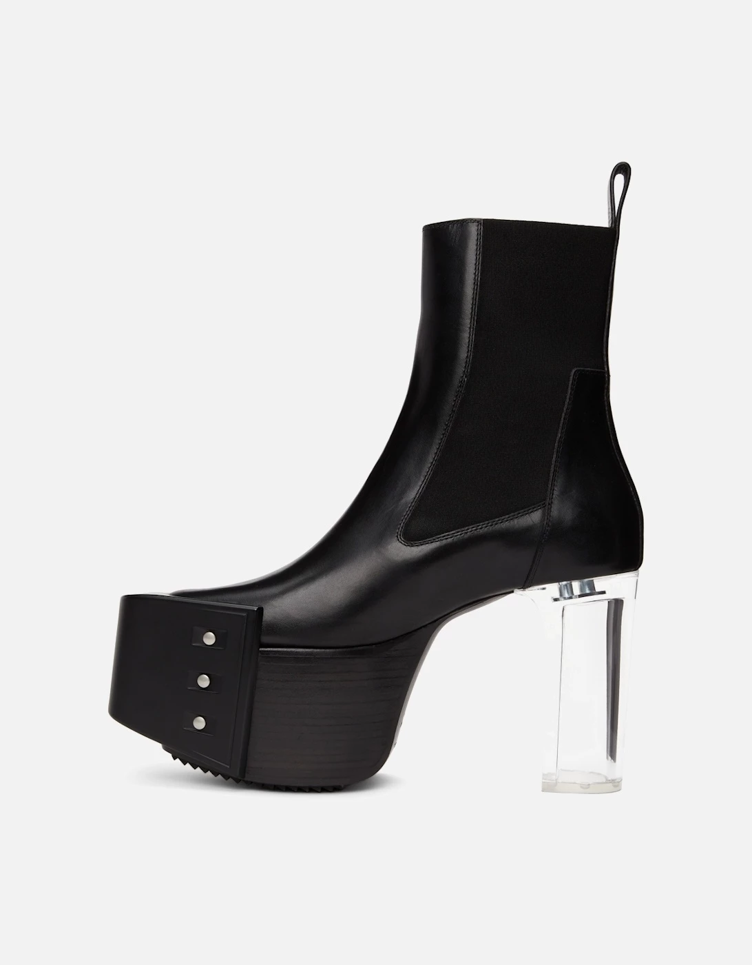 Rick Owens Black Beveled Platform Chelsea Boots 4 Rick Owens Black Beveled Platform Chelsea Boots - Image 4