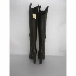 Hermès Hermes Knee Length Leather Boots Dark Brown -winter shoes Sales 2023 56686 5
