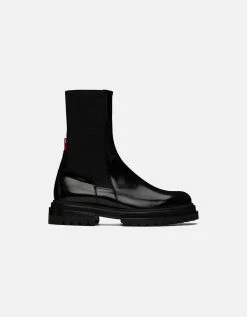 424 Black Low Chelsea Boots