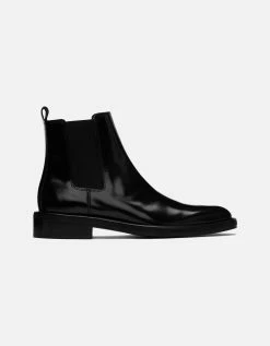 AMI Alexandre Mattiussi Black Leather Chelsea Boots