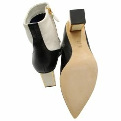 Diane Von Furstenberg Cainta Ankle Boots In White Leather -winter shoes Sales 2023 571320 6