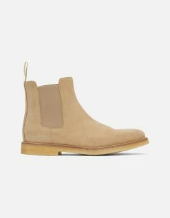 Common Projects Tan Suede Chelsea Boots