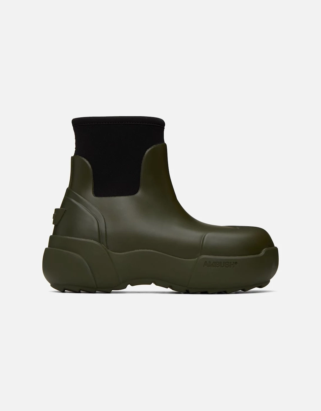 AMBUSH Khaki Rubber Chelsea Boots 2 AMBUSH Khaki Rubber Chelsea Boots - Image 2