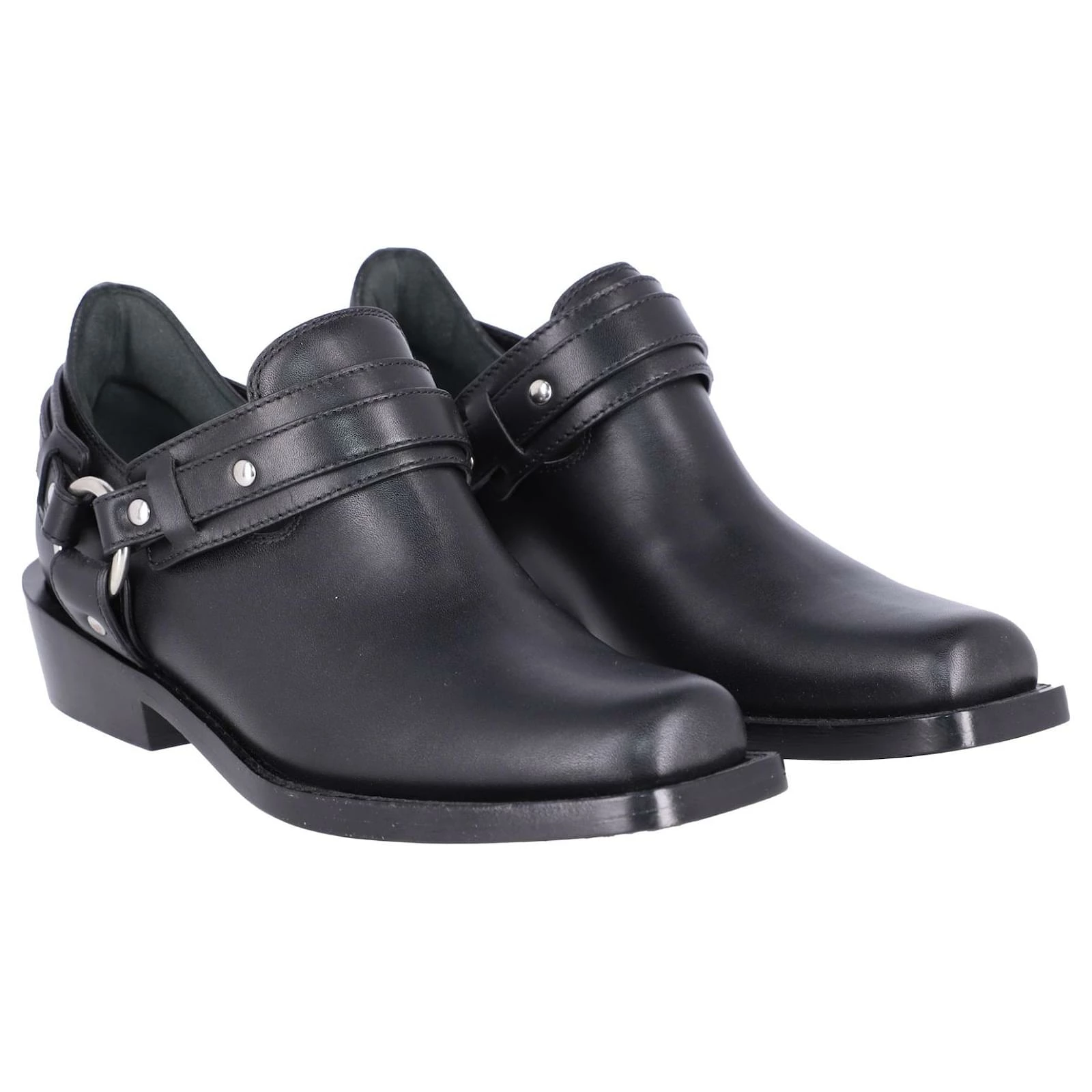 Paco Rabanne Moto Ankle Boots In Black Calf Leather 2 Paco Rabanne Moto Ankle Boots In Black Calf Leather - Image 2