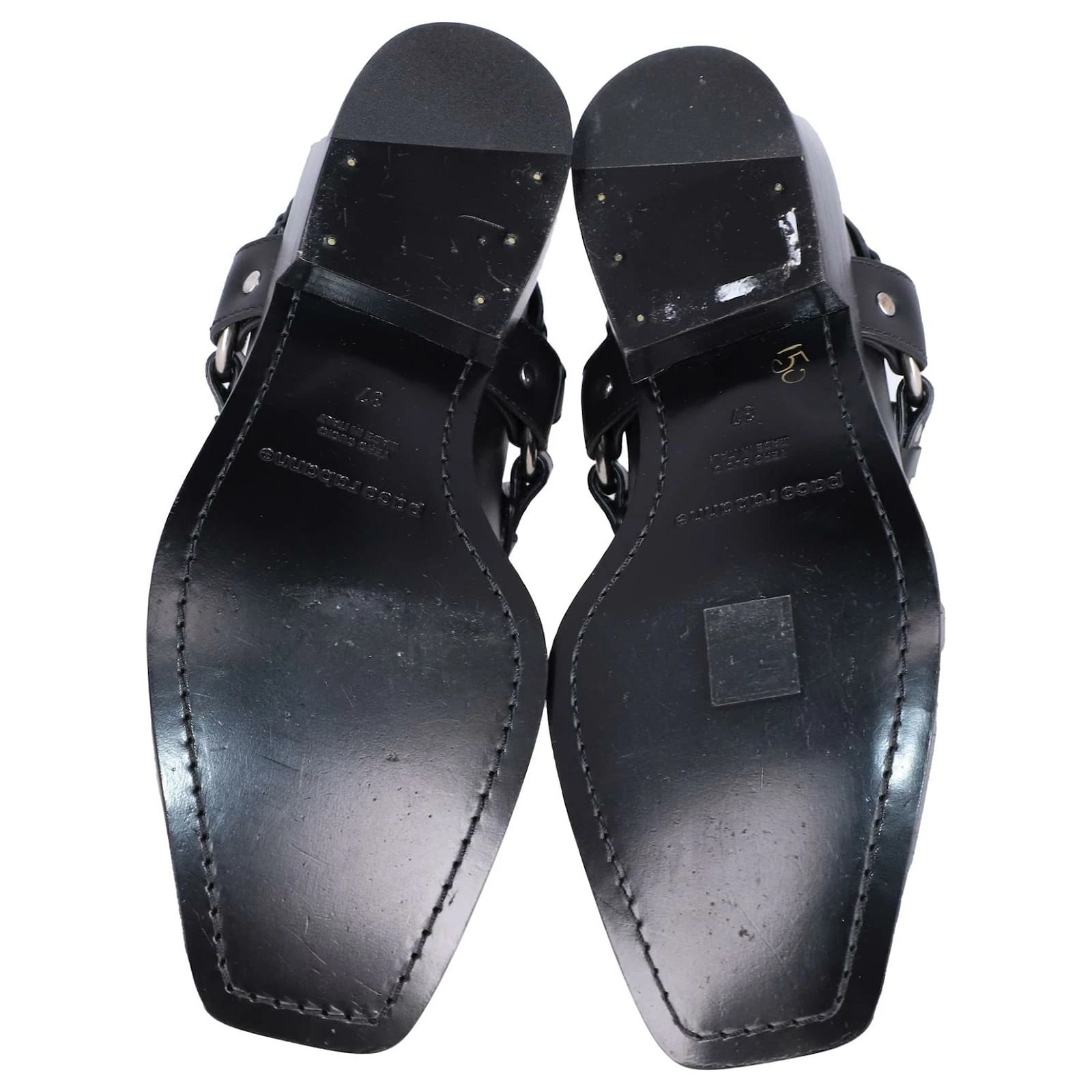 Paco Rabanne Moto Ankle Boots In Black Calf Leather 5 Paco Rabanne Moto Ankle Boots In Black Calf Leather - Image 5