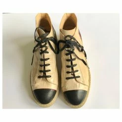 Chanel Leather Lace-up Boots Black Red Beige 13 Chanel Leather Lace-up Boots Black Red Beige -winter shoes Sales 2023 591253 4