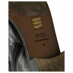 Maje Ankle Boots With Multiple Buckle-detailed Straps In Black Leather -winter shoes Sales 2023 593129 8