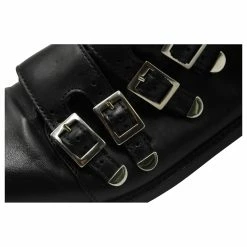 Maje Ankle Boots With Multiple Buckle-detailed Straps In Black Leather -winter shoes Sales 2023 593129 9