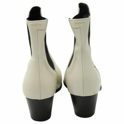 Céline Celine Chelsea Ankle Boots In White Ivory Leather Cream 13 Céline Celine Chelsea Ankle Boots In White Ivory Leather Cream -winter shoes Sales 2023 596991 5