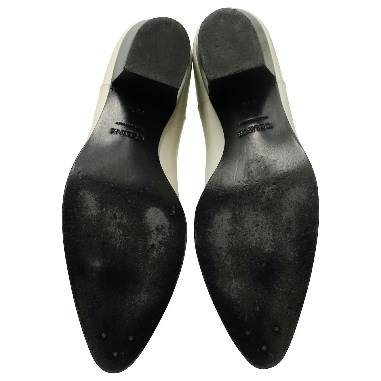 Céline Celine Chelsea Ankle Boots In White Ivory Leather Cream 7 Céline Celine Chelsea Ankle Boots In White Ivory Leather Cream - Image 7