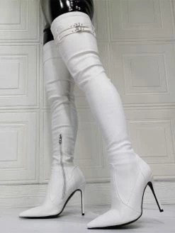 Women's Sexy Thigh High Heel Boots With Buckle Black Over The Knee Boots -winter shoes Sales 2023 5b46fe06 36dd 4414 9d24 af8f3b599249