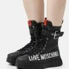 LOVE MOSCHINO Lace-Up Ankle Boots - Nero