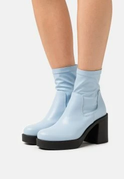 Bianco Biajassy Stretch Boot- High Heeled Ankle Boots - Light Blue