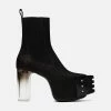 Rick Owens Black Grilled Chelsea Boots