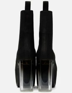 Rick Owens Black Grilled Chelsea Boots -winter shoes Sales 2023 60371062 Zoom