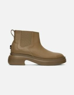 Wooyoungmi Beige Block Heel Chelsea Boots