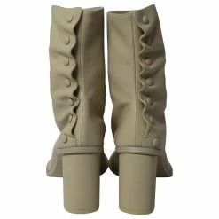 The Row Tea Time Ankle Boots In Beige Leather -winter shoes Sales 2023 608364 4