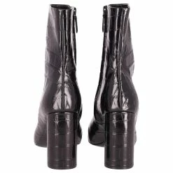 Balenciaga Croc-Embossed Ankle Boots In Black Leather -winter shoes Sales 2023 609975 4