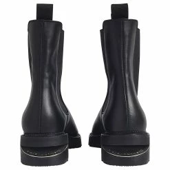 Alexander Wang Low-Heeled Andie Cut-Out Boots In Black Box Calf Leather -winter shoes Sales 2023 621101 4