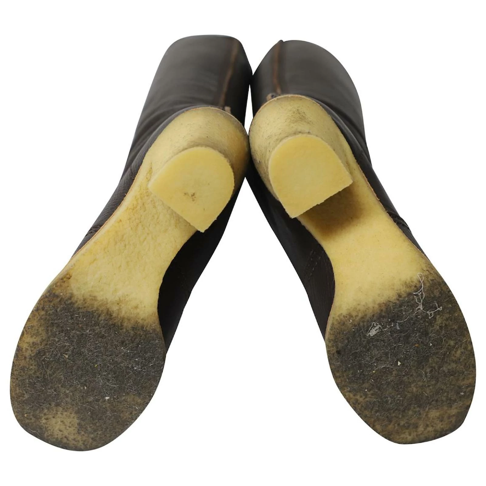 Chloé See By Chloe Knee High Boots With Rubber Sole In Brown Leather 5 Chloé See By Chloe Knee High Boots With Rubber Sole In Brown Leather - Image 5