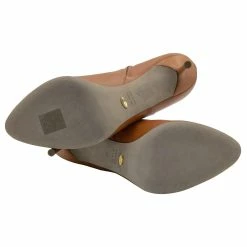 Sergio Rossi Ankle Boots In Caramel Leather Yellow -winter shoes Sales 2023 639113 5