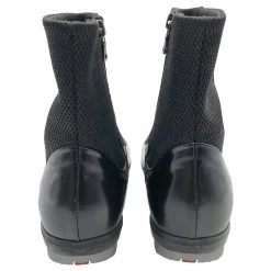 Prada Ankle Boots In Black Technical Fabric & Patent Leather -winter shoes Sales 2023 639116 4