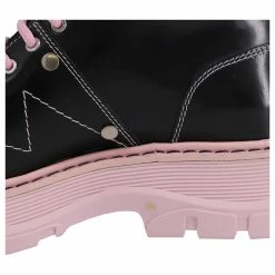 Alexander Mcqueen Tread Lace Up Boots In Pink/Black Calfskin Leather 17 Alexander Mcqueen Tread Lace Up Boots In Pink/Black Calfskin Leather -winter shoes Sales 2023 641216 9