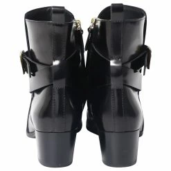 Tod's Block Heel Wrap Detail Ankle Boots In Black Leather -winter shoes Sales 2023 641624 4