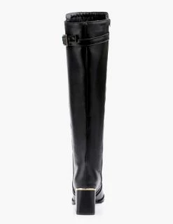 Knee High Boots Womens Leather Buckled Round Toe Block Heel Winter Boots -winter shoes Sales 2023 64fb9a78 35fd 48b3 ab71 65ef14a7cc01