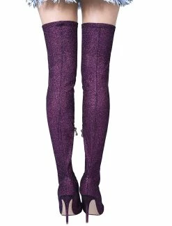 Thigh High Boots Womens Sequined Cloth Pointed Toe Stiletto Heel Stretch Boots -winter shoes Sales 2023 64fceacb c2a2 455b b57f 792586cc5dc8