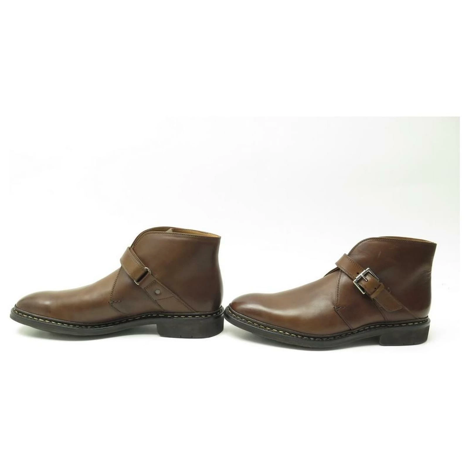 NINE HESCHUNG CASSAVA SHOES 7 41 BOOTS WITH BUCKLE BROWN LEATHER BOOTS 2 NINE HESCHUNG CASSAVA SHOES 7 41 BOOTS WITH BUCKLE BROWN LEATHER BOOTS - Image 2