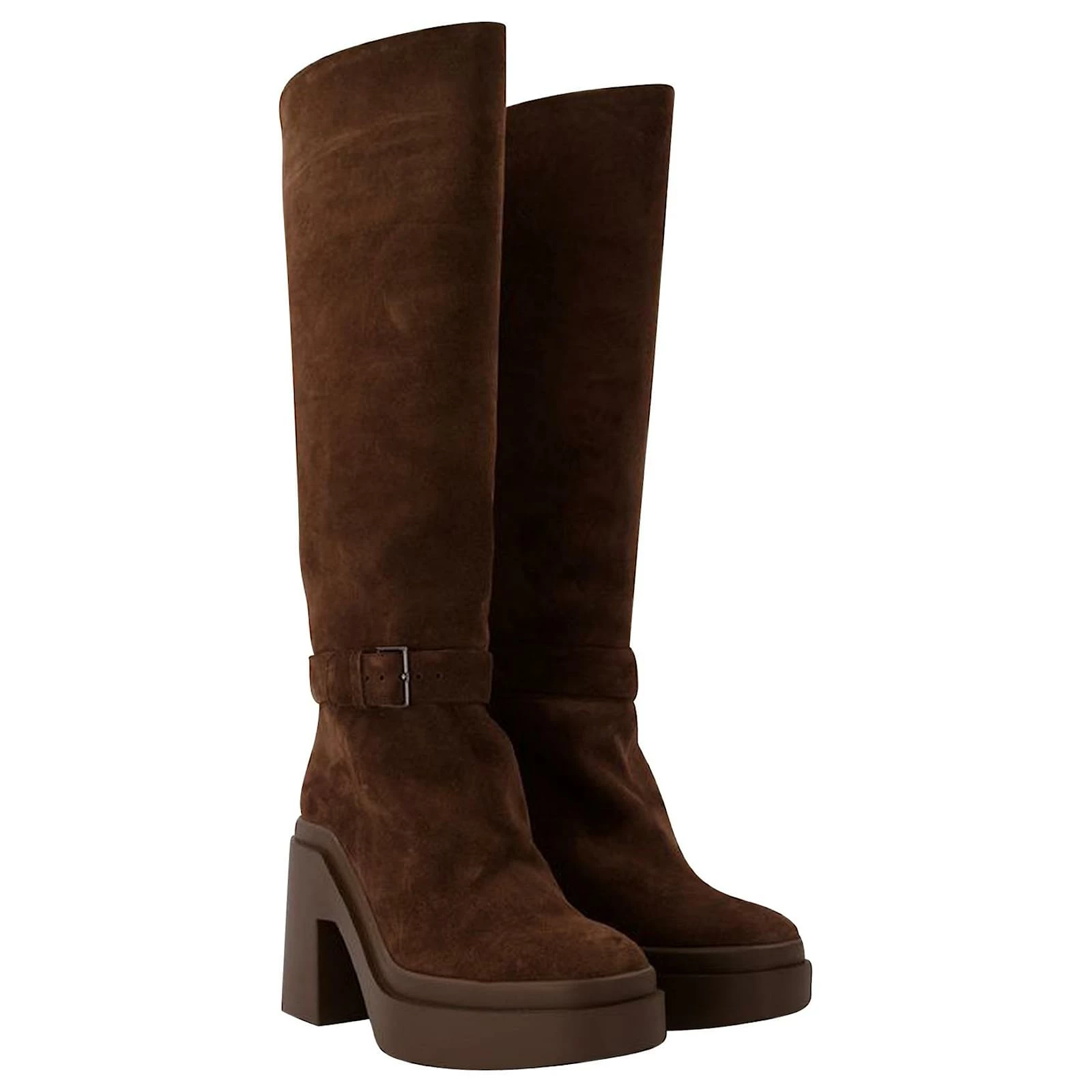 Robert Clergerie Ninon Boots In Brown Leather 2 Robert Clergerie Ninon Boots In Brown Leather - Image 2
