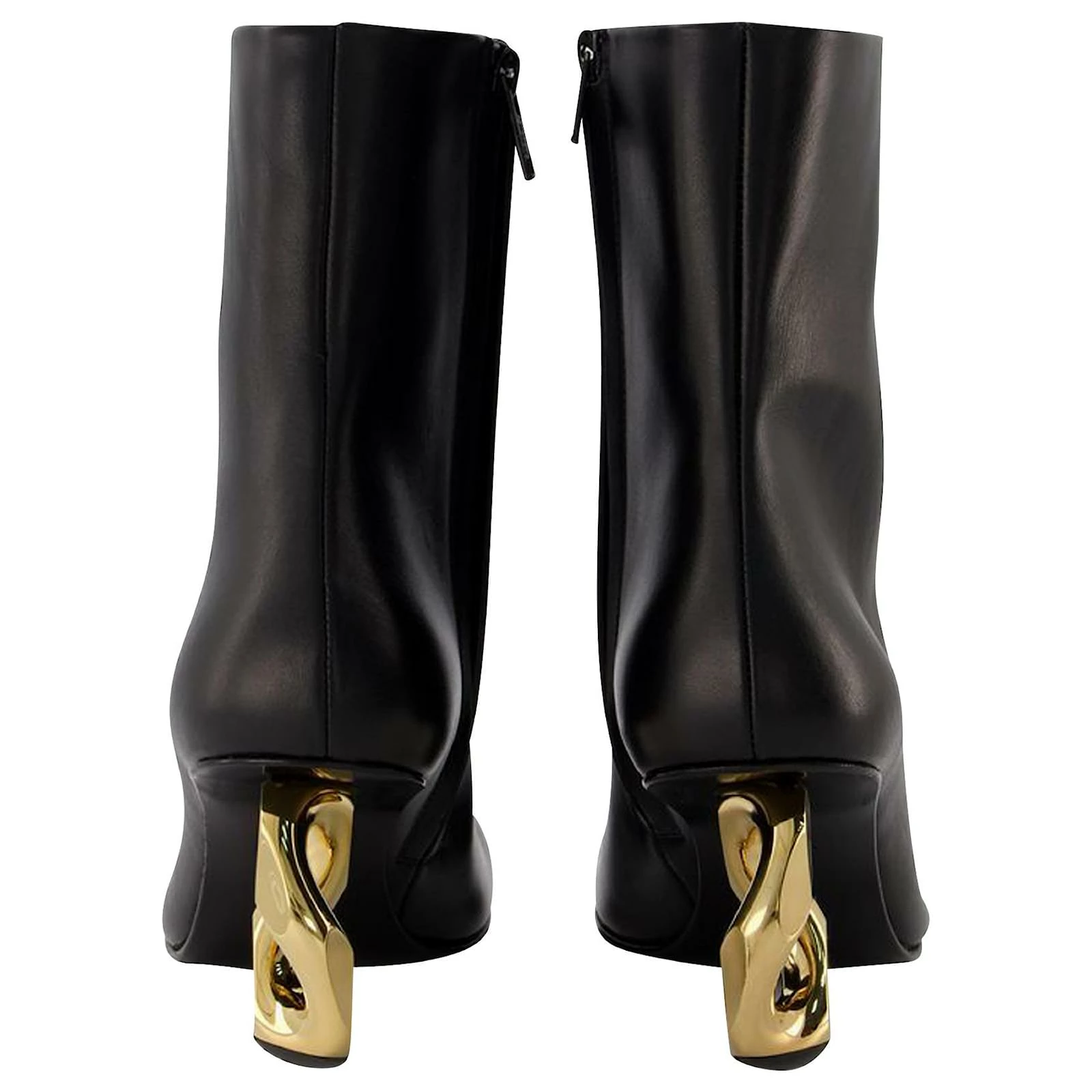 JW Anderson Chain Ankle Boots In Black Leather 3 JW Anderson Chain Ankle Boots In Black Leather - Image 3