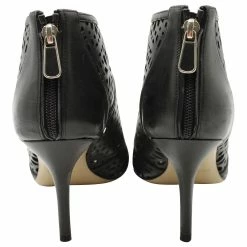 Paul Andrew Gaomi Cut-Out Peep-toe Ankle Boots In Black Leather -winter shoes Sales 2023 655888 5