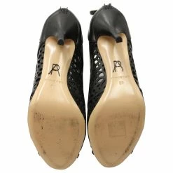 Paul Andrew Gaomi Cut-Out Peep-toe Ankle Boots In Black Leather -winter shoes Sales 2023 655888 6