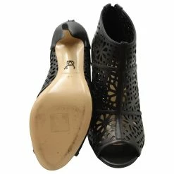 Paul Andrew Gaomi Cut-Out Peep-toe Ankle Boots In Black Leather -winter shoes Sales 2023 655888 7