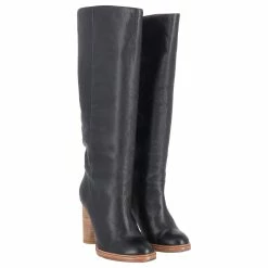 Missoni Knee High Boots In Black Leather -winter shoes Sales 2023 656029 3
