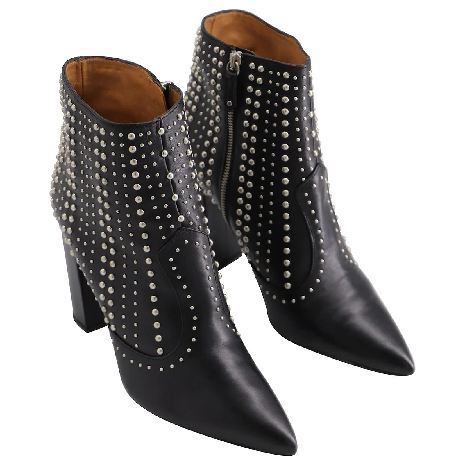 IRO Studded Ankle Boots In Black Leather 3 IRO Studded Ankle Boots In Black Leather - Image 3
