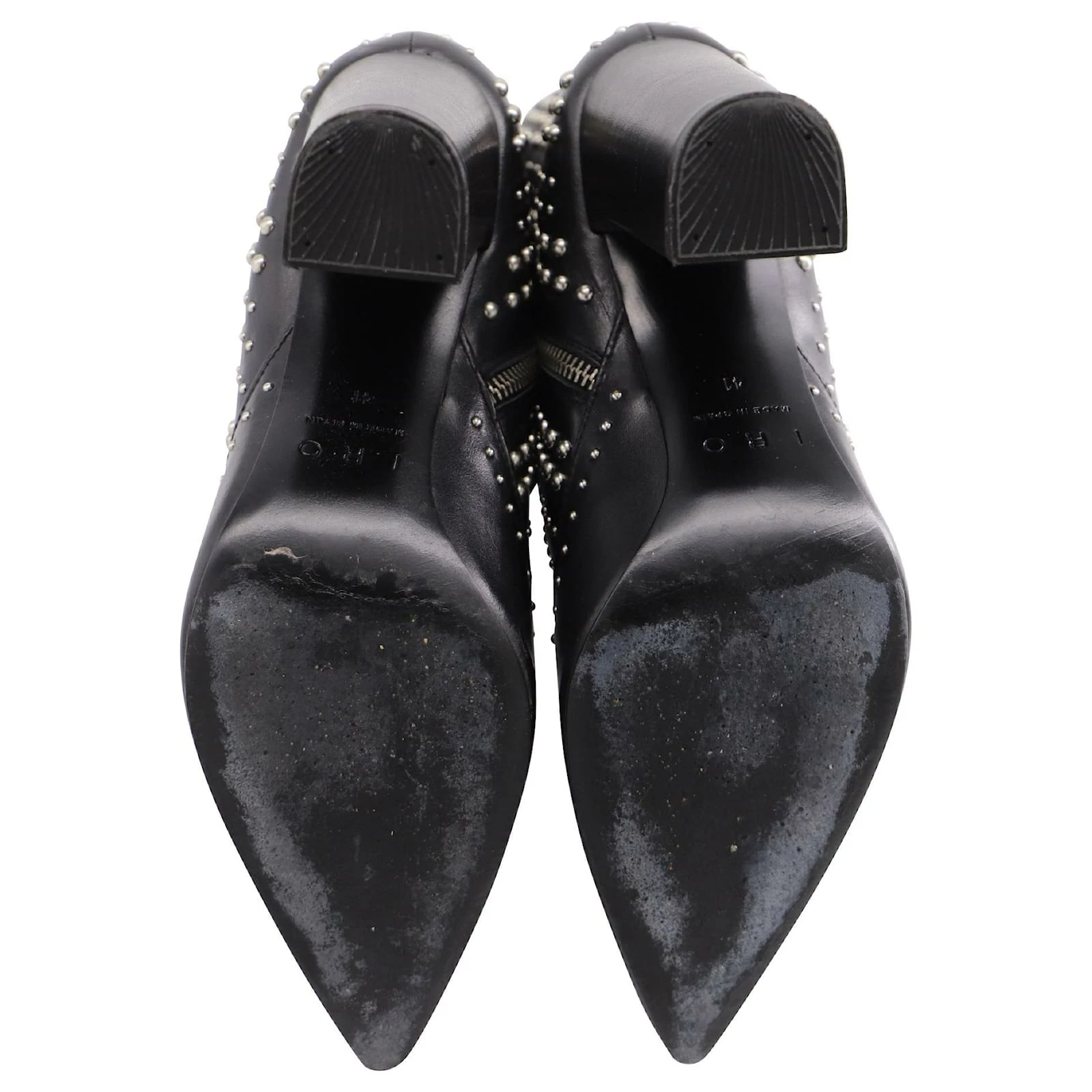IRO Studded Ankle Boots In Black Leather 5 IRO Studded Ankle Boots In Black Leather - Image 5
