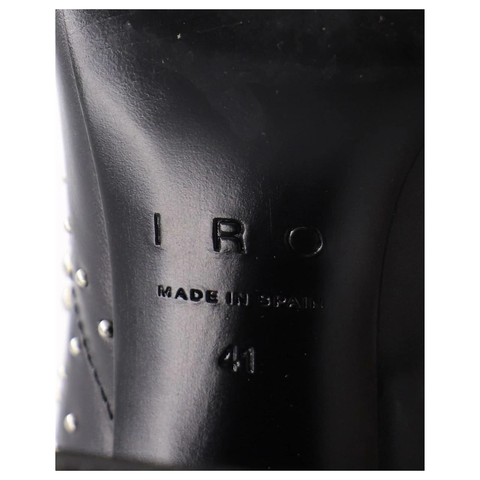 IRO Studded Ankle Boots In Black Leather 6 IRO Studded Ankle Boots In Black Leather - Image 6